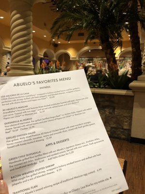 Menu photo 1 Abuelo's Mexican Restaurant Hurst, TX