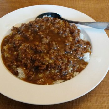 Gourmet Village - PICTURE SHOT OF MY BEEF W/EGG OVER STEAM RICE TAKEN ON 2/28/19 - Chinese Near Me - Millbrae, California