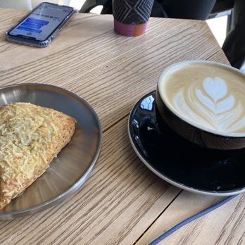 Red Bay Coffee - Veggie scone and latte - Cafes Near Me - Oakland, California