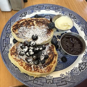Chez Genèse - Blueberry ricotta pancakes - French Near Me - Greensboro, North Carolina Chez Genèse - Blueberry ricotta pancakes - French Near Me - Greensboro, North Carolina