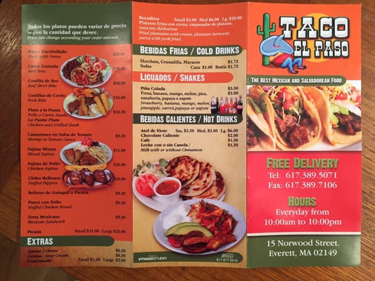 Menu photo 5 Taco El Paso Everett, MA