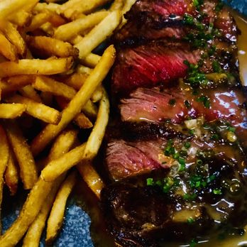 Le Coq - Steak Frites Sauce au Poivre. - French Near Me - La Jolla, California