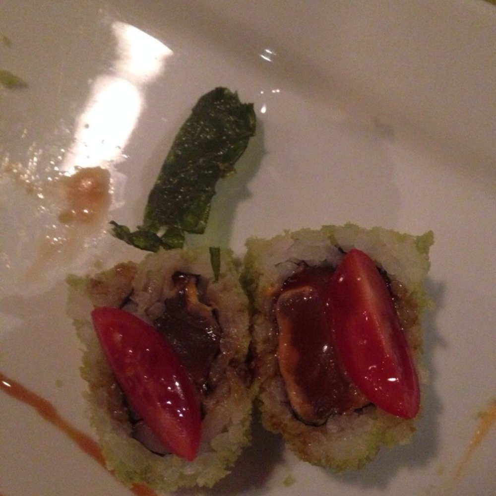 Tona - The Grinch roll with basil and tomato. Very good! - Sushi Bars Near Me - Ogden, Utah Tona - The Grinch roll with basil and tomato. Very good! - Sushi Bars Near Me - Ogden, Utah