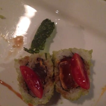 Tona - The Grinch roll with basil and tomato. Very good! - Sushi Bars Near Me - Ogden, Utah Tona - The Grinch roll with basil and tomato. Very good! - Sushi Bars Near Me - Ogden, Utah