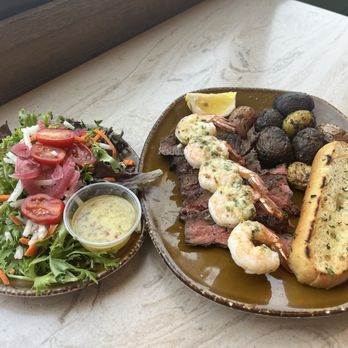 Urban Plates - Surf & Turf with Side Classic House Salad, Side Herb Roasted Marble Potatoes, Slice Grilled Rustic Bread | IG: @socalsnomnoms - Salad Near Me - San Diego, California Urban Plates - Surf & Turf with Side Classic House Salad, Side Herb Roasted Marble Potatoes, Slice Grilled Rustic Bread | IG: @socalsnomnoms - Salad Near Me - San Diego, California