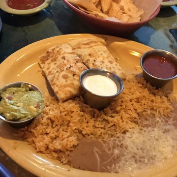La Casita De Martin - Chicken quesadilla with two pieces missing. I was hungry. - Mexican Near Me - Grove, Oklahoma
