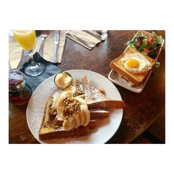25 Degrees - Banana walnut French toast was on point. Grilled cheese breakfast sandwich wasn't bad either. - Burgers Near Me - Los Angeles, California 25 Degrees - Banana walnut French toast was on point. Grilled cheese breakfast sandwich wasn't bad either. - Burgers Near Me - Los Angeles, California