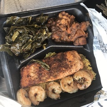 Lulu's Express - Salmon and shrimp platter - Chicken Wings Near Me - Charlotte, North Carolina Lulu's Express - Salmon and shrimp platter - Chicken Wings Near Me - Charlotte, North Carolina