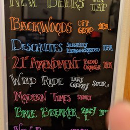 New beers on tap. New beers on tap.