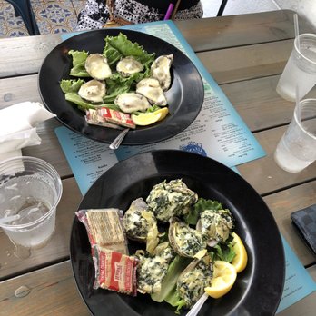 CJ's Crab Shack - Oyster Rockefeller and Garlic Parmesan oysters - Seafood Near Me - Miami Beach, Florida
