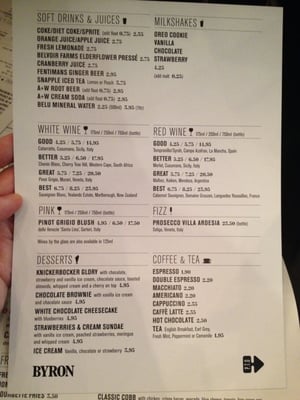 Menu photo 1 Byron Leicester, LCE