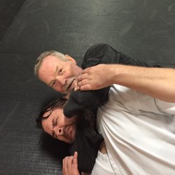 Austin Kenpo Karate - Mr Baker working with Gabriel