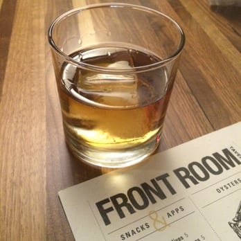 Front Room Tavern - Perfect drink for me... one large ice cube and a great amount of Woodford Reserve. - New American Near Me - Dallas, Texas