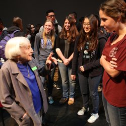 Chabad of San Mateo - Teens converse with Holocaust survivor Marthe Cohn