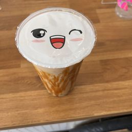 Iced Chocolate Caramel Boba Coffee