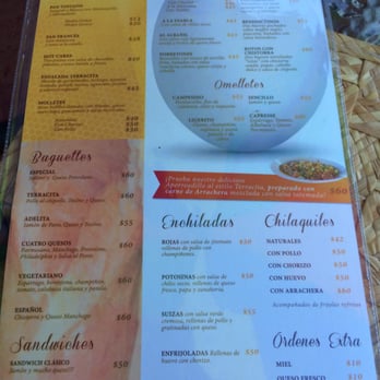 La Terracita - Menu back - Breakfast & Brunch Near Me - Zihuatanejo, GRO La Terracita - Menu back - Breakfast & Brunch Near Me - Zihuatanejo, GRO