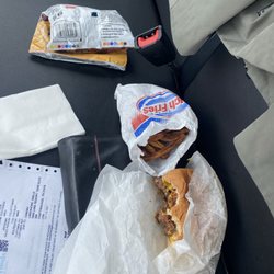 Merv's Restaurant - This burger was huge. Swear the meat came off a jersey cow‍ " sleepy now"