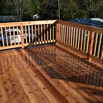 Red Diamond Family Constructions - 10x16 Cedar deck view from top - Fences & Gates Near Me Red Diamond Family Constructions - 10x16 Cedar deck view from top - Fences & Gates Near Me