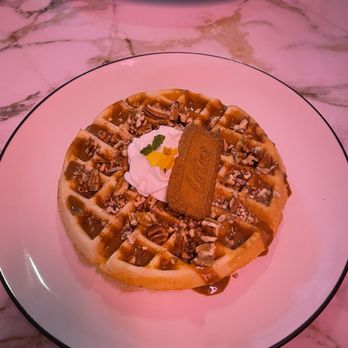 Pink Owl Cafe - Biscoff waffles - Coffee & Tea Near Me - Berwyn, Illinois Pink Owl Cafe - Biscoff waffles - Coffee & Tea Near Me - Berwyn, Illinois