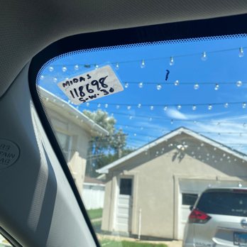 Midas - Handmade mileage next service sticker and stroke of sharpie on my windshield - Auto Repair Near Me - Elmhurst, Illinois Midas - Handmade mileage next service sticker and stroke of sharpie on my windshield - Auto Repair Near Me - Elmhurst, Illinois