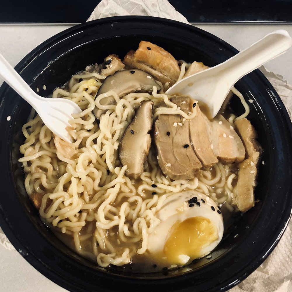 Noodle Lab - Spicy miso ramen (L) with a soft boiled egg, pickled shiitake mushrooms and pork belly. - Ramen Near Me - Boston, Massachusetts Noodle Lab - Spicy miso ramen (L) with a soft boiled egg, pickled shiitake mushrooms and pork belly. - Ramen Near Me - Boston, Massachusetts
