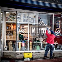 Wilfred's Barber Shop - John Keeping Wilfreds squeaky clean