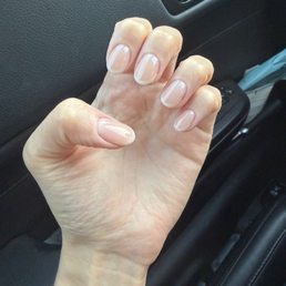 Russian gel mani - milky French Russian gel mani - milky French
