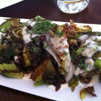Zaytinya - crispy brussel afelia:: brussel sprouts, coriander seed, barberries, garlic yogurt. - Greek Near Me - Washington, DC, District of Columbia