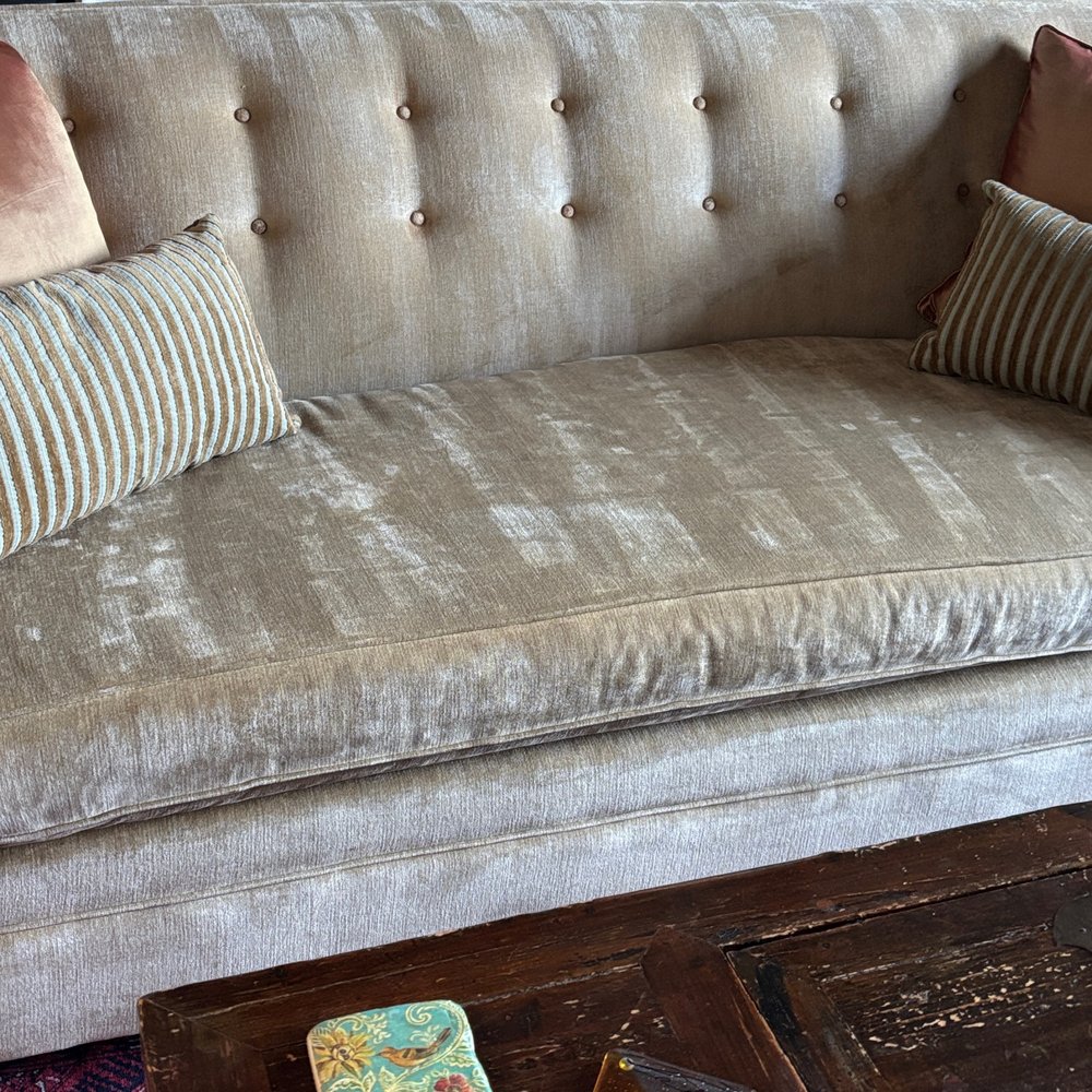 Oscar's Carpet Cleaning - Gold+Williams large velvet sofa ruined by Oscar's cleaning - Carpet Cleaning Near Me Oscar's Carpet Cleaning - Gold+Williams large velvet sofa ruined by Oscar's cleaning - Carpet Cleaning Near Me