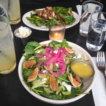 Dimes - The Summer fig salad, with feta & dressing on side. Delish! - New American Near Me - New York, New York Dimes - The Summer fig salad, with feta & dressing on side. Delish! - New American Near Me - New York, New York