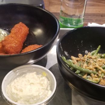 Ponko Chicken - Ponko Chicken Plate (3 pieces - Spicy) + Green Beans + Potato Salad - Asian Fusion Near Me - Atlanta, Georgia Ponko Chicken - Ponko Chicken Plate (3 pieces - Spicy) + Green Beans + Potato Salad - Asian Fusion Near Me - Atlanta, Georgia