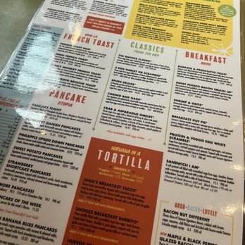Snooze, an A.M. Eatery - Menu - Breakfast & Brunch Near Me - Denver, Colorado Snooze, an A.M. Eatery - Menu - Breakfast & Brunch Near Me - Denver, Colorado
