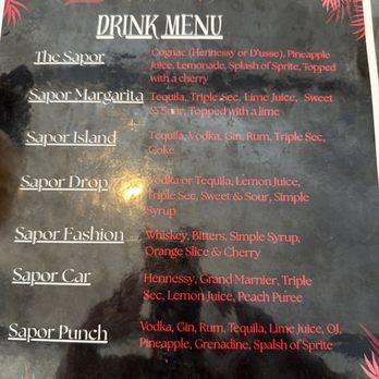 Sapor Bistro & Bar - Drink menu - Southern Near Me - Dallas, Texas Sapor Bistro & Bar - Drink menu - Southern Near Me - Dallas, Texas