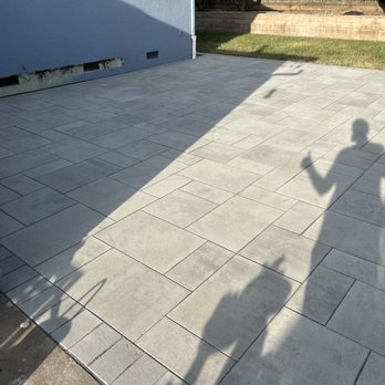 Mr. Pavers - After! Nice smooth flat patio pavers. I will paint where the deck was. - Masonry/Concrete Near Me - San Ramon, California Mr. Pavers - After! Nice smooth flat patio pavers. I will paint where the deck was. - Masonry/Concrete Near Me - San Ramon, California