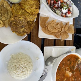 La Puerta Roja - Fried Tostones White Rice - Latin American Near Me - Brooklyn, New York La Puerta Roja - Fried Tostones White Rice - Latin American Near Me - Brooklyn, New York