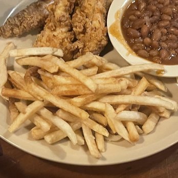 Lambert's Cafe - Chicken tenders and fries and baked beans - Seafood Near Me - Foley, Alabama Lambert's Cafe - Chicken tenders and fries and baked beans - Seafood Near Me - Foley, Alabama