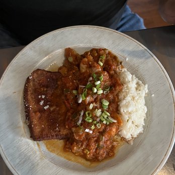 Rosedale - Shrimp Creole with fried eggplant- on point! - American Near Me - New Orleans, Louisiana Rosedale - Shrimp Creole with fried eggplant- on point! - American Near Me - New Orleans, Louisiana