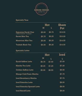Menu photo 5 Karak House Coffee Lomita, CA