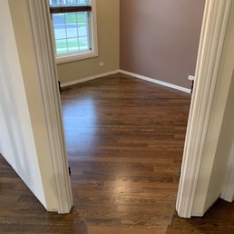 a hardwood floor in a home