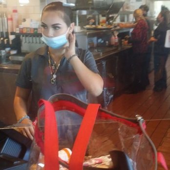 Denny's - Mask under her nose the entire time. - Diners Near Me - Oceanside, California