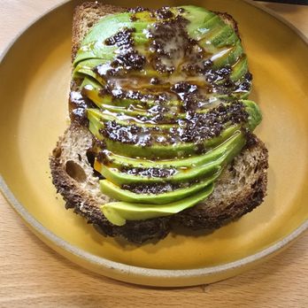 Quail and Condor - Avocado toast with chili oil - Coffee & Tea Near Me - Healdsburg, California Quail and Condor - Avocado toast with chili oil - Coffee & Tea Near Me - Healdsburg, California