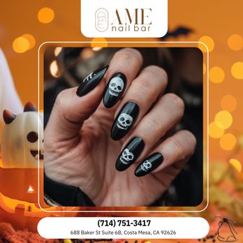 Ame Nail Bar - Halloween is almost here! Time to get your nails ready for all those parties and trick-or-treating fun! - Nail Salons Near Me - Costa Mesa, California Ame Nail Bar - Halloween is almost here! Time to get your nails ready for all those parties and trick-or-treating fun! - Nail Salons Near Me - Costa Mesa, California