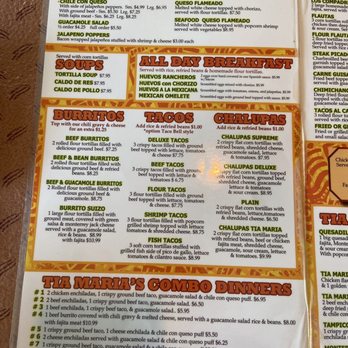 Tia Maria's - menu - Mexican Near Me - Houston, Texas Tia Maria's - menu - Mexican Near Me - Houston, Texas