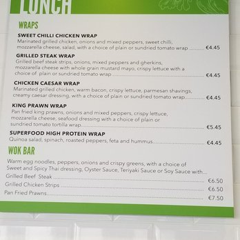 The Healthy Hut - Lunch menu - Juice Bars & Smoothies Near Me - Dublin, D
