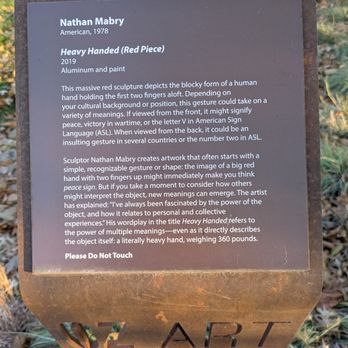 Heavy Handed - Heavy Handed by Nathan Mabry, Bentonville - Public Art Near Me - Bentonville, Arkansas Heavy Handed - Heavy Handed by Nathan Mabry, Bentonville - Public Art Near Me - Bentonville, Arkansas