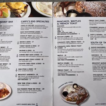 Cappys Cafe - Menu - Breakfast & Brunch Near Me - Newport Beach, California