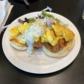 Grits and Eggs Breakfast Kitchen - Fried Chicken and Biscuit Sandwich Chicken Sausage Gravy - Breakfast & Brunch Near Me - Atlanta, Georgia Grits and Eggs Breakfast Kitchen - Fried Chicken and Biscuit Sandwich Chicken Sausage Gravy - Breakfast & Brunch Near Me - Atlanta, Georgia