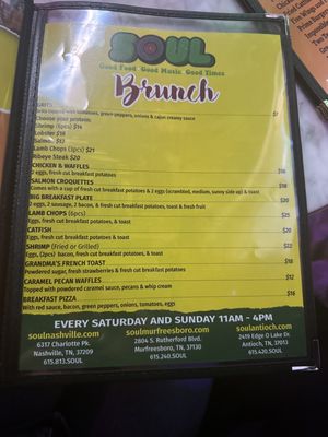 Menu photo 2 Soul Nashville, TN