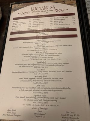 Menu photo 3 Luciano's Italian Brick Oven Mars, PA
