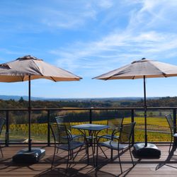Illahe Vineyards - The deck where you can sit and enjoy your wine overlooking the valley.